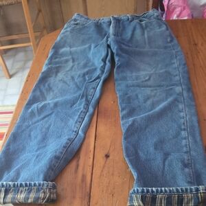 L.L. Bean Relaxed Fit Blue Jeans Lined Sz 35x34